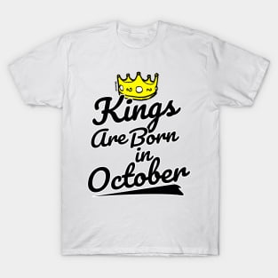 Kings are Born In October T-Shirt